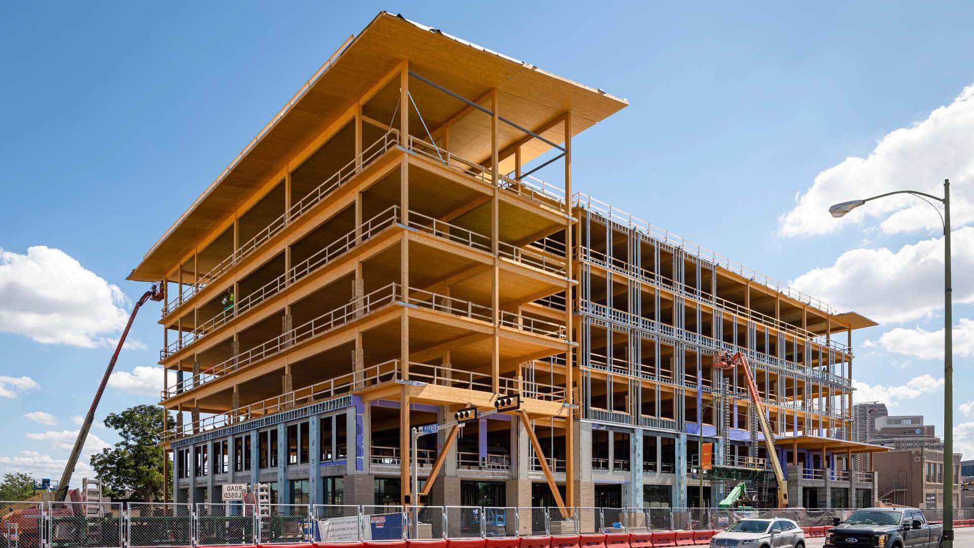Mass Timber Construction Project in Progress